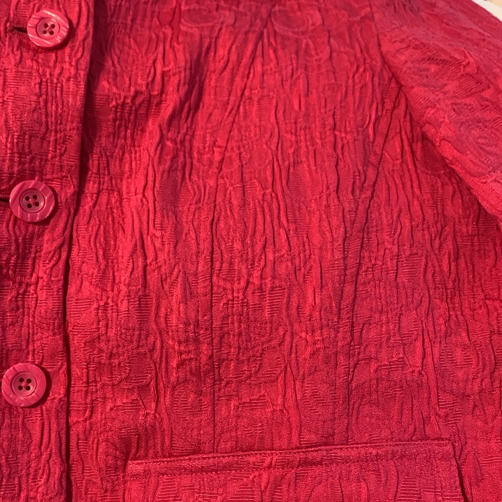 CWC Structured Jacket with Contrast Cuffs, Pockets, Button front, Unlined, Cute! - Picture 7 of 10